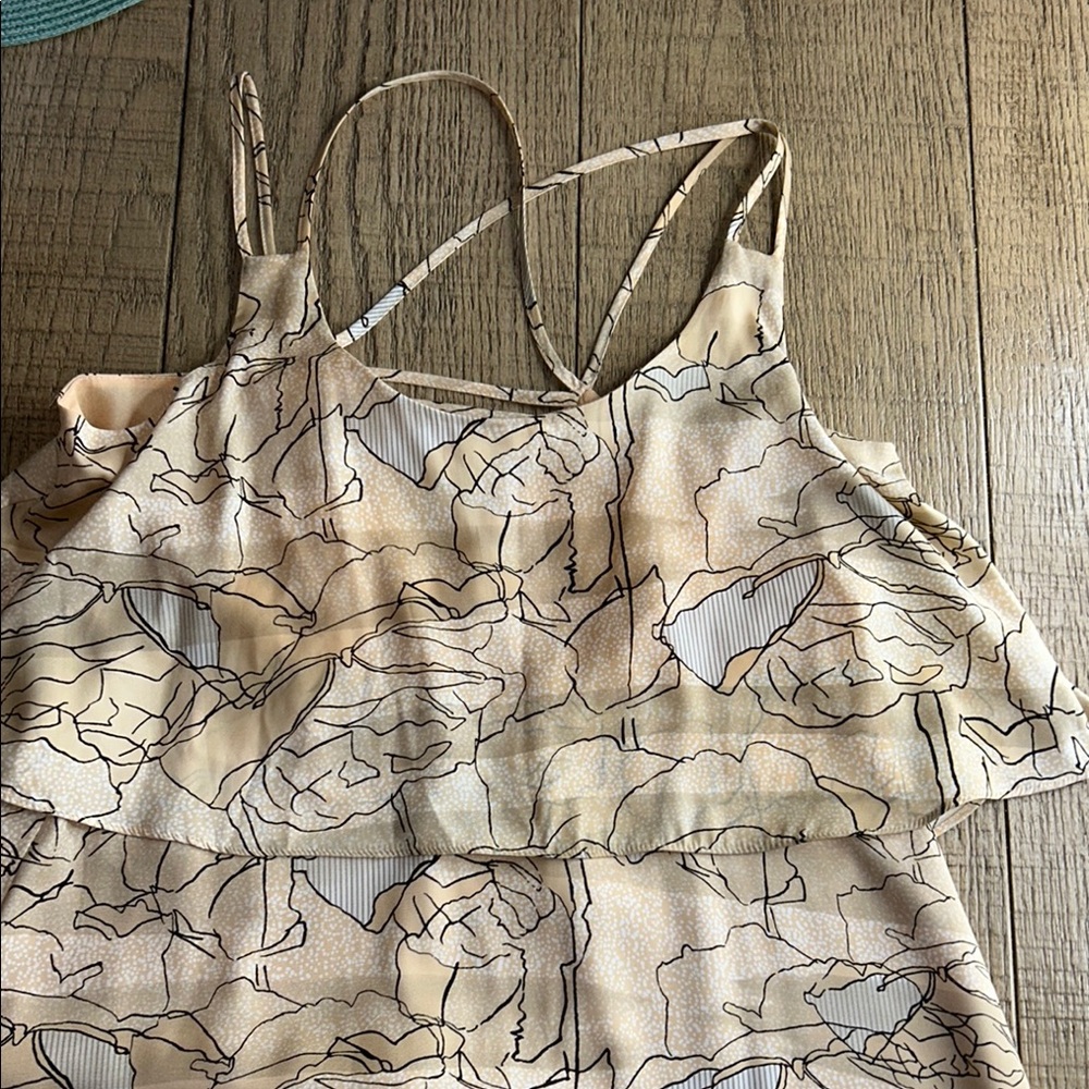 Bcbgeneration Tan Gray Spaghetti Strap Mini Dress - image 4